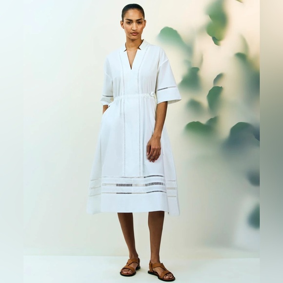Everlane Dresses & Skirts - NWT Everlane The Lace Trim Caftan Dress Size: Medium Color: White